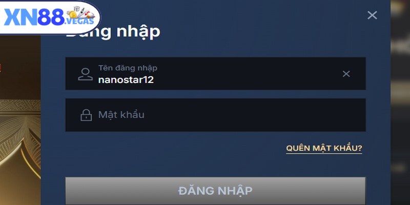 Nhập thông tin đăng nhập XN88 phải chính xác theo hồ sơ lưu trữ