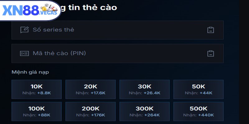 Sử dụng thẻ cào điện thoại là lựa chọn phổ biến với người chơi mới