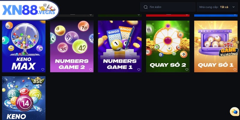 XN88 là đơn vị duy nhất tại Việt Nam cung cấp đầy đủ game xổ số